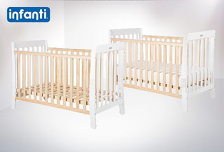 Cuna de madera + Colchón Infanti.