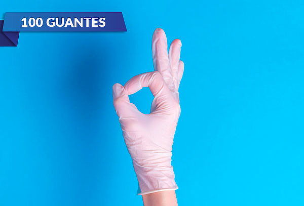Caja de 100 Guantes de Vinilo Talla M