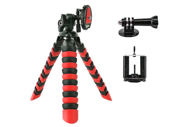 Trípode Flexible + Soporte de Celular Negro/Rojo + Envío