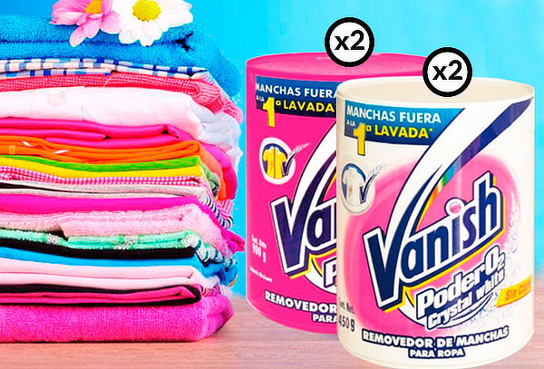 Pack 4 Vanish en Polvo 450 Gr, 2 Blanco y 2 Rosa