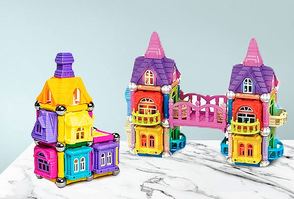 Juego Magnético Didáctico Castillo 3d 110 Piezas