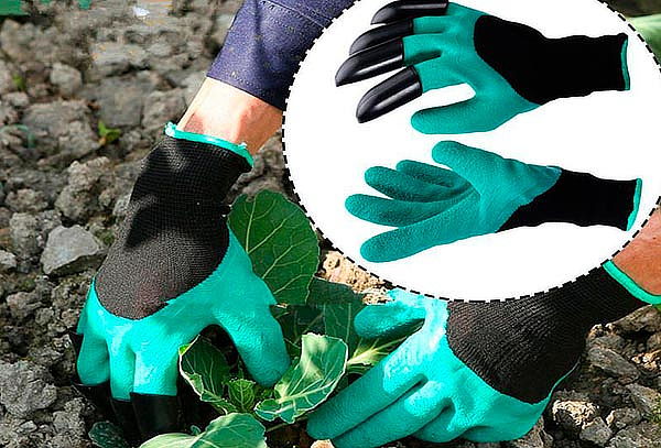 Guantes con Garras Para Excavar y Plantar