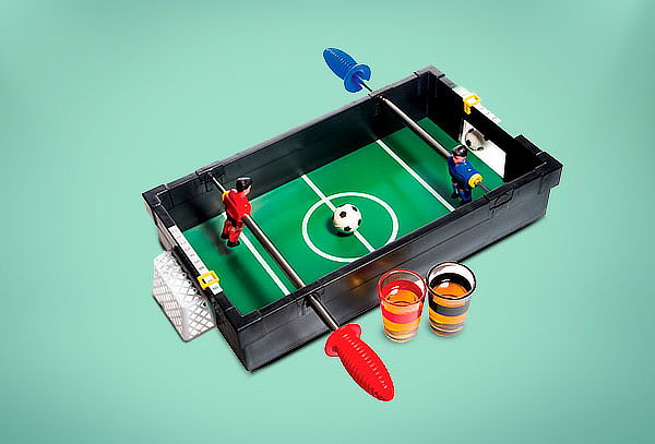 Juego de Bar Taca Taca 2 Jugadores con 2 Vasos