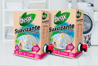 2 Cajas de Suavizante Beox ecobox de 3 litros cada una 