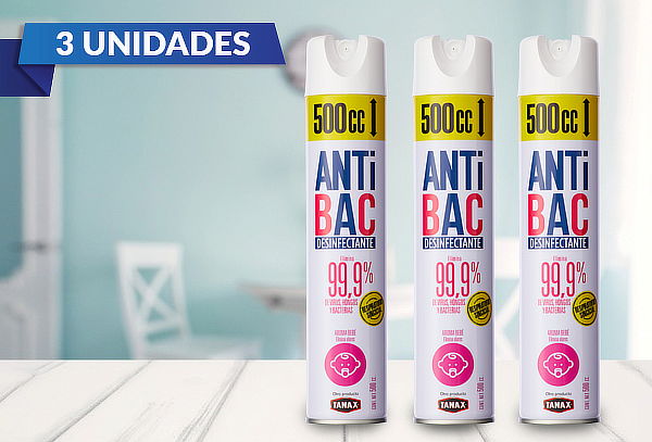 Pack 3 Aerosol Desinfectantes Tanax 500cc