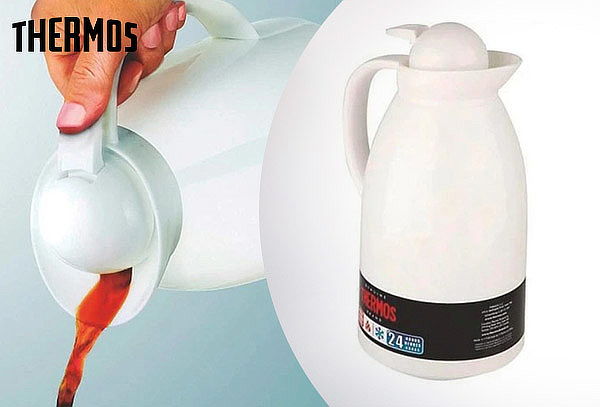 Jarra de Vidrio Blanca Thermos 1 Lt o 1,5 Lts