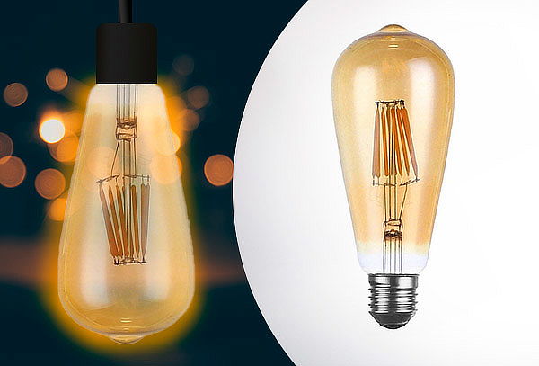 Ampolleta Filamento LED 4W E27 Vintage Ledzone