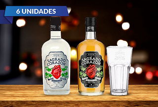 Pack de 6 Pisco Sagrado Corazón! Grados a Elección 