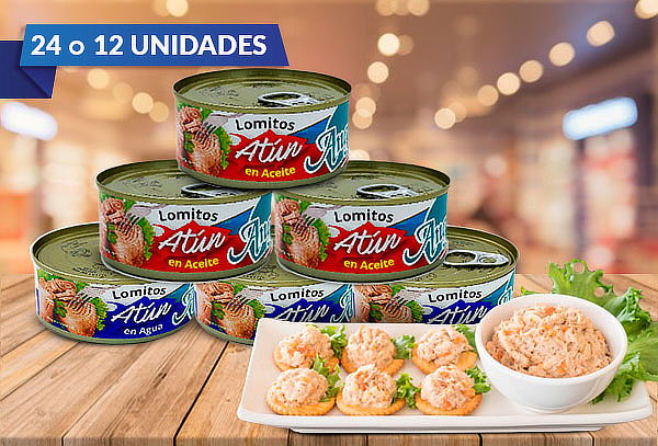Pack 24 o 12 Latas de Atún Angelmo en Lomito a Elección 
