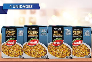Pack 4 Wasil Caja de Porotos Granados Listos 380 g