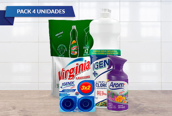 Pack Limpieza Básica Virginia-Igenix-Arom 4 Unidades