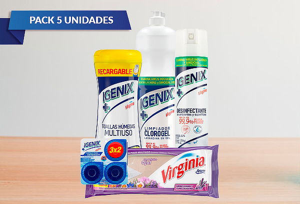Pack Limpieza Rápida Igenix-Virginia 5 Unidades