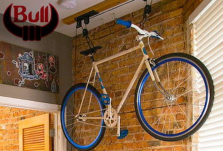 Elevador de Bicicletas con Polea de Fierro