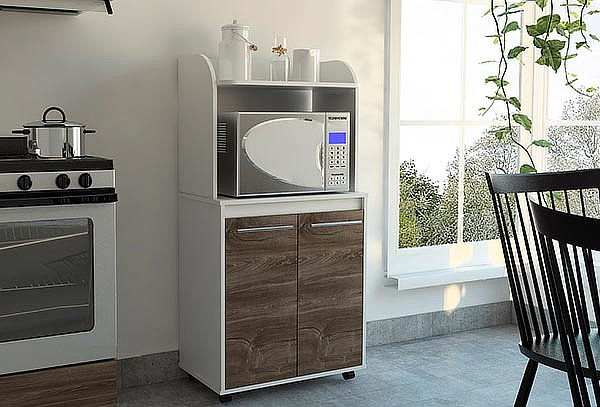 Mueble Microondas  Color Siena / Blanco Tuhome