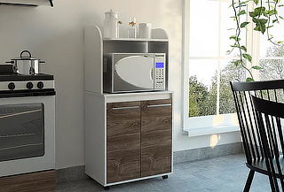 Mueble Microondas  Color Siena / Blanco Tuhome