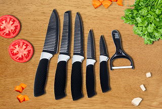 Set de 5 Cuchillos de Cocina + Pelador
