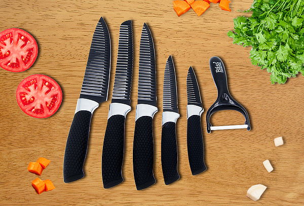 Set de 5 Cuchillos de Cocina + Pelador