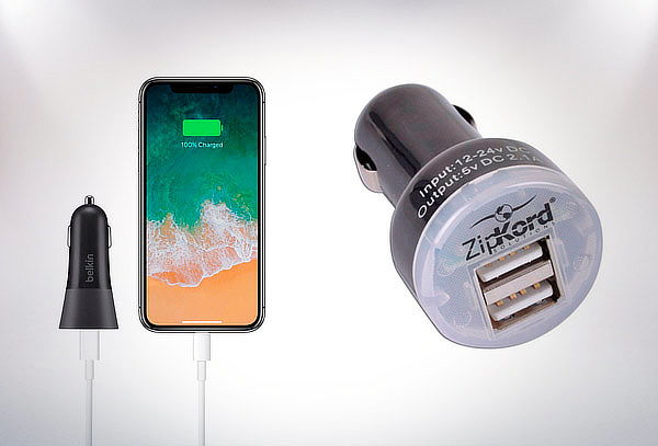 Cargador Dual Usb para Auto ZIPKORD