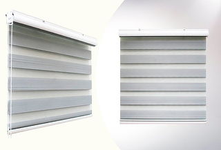 Cortinas Roller Duo Premium Gris