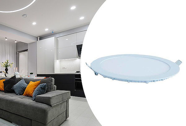 Panel Led Ledzone Circular Embutido Luz Neutra