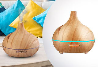 Aromatizador Humidificador Ambientes Tipo Madera