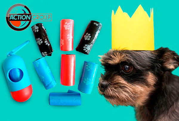 Pack Porta Rollo + 120 Bolsitas Higienicas para Mascotas