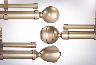 Set Barra Metal Extensible Color Bronce Envejecido
