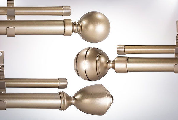 Set Barra Metal Extensible Color Bronce Envejecido