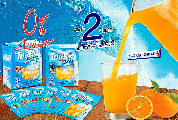 Pack 30 Sobres de Jugo en Polvo Turbo Plus o Turbo Zero