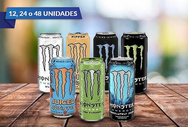 Monster Energy 473Ml Pack 12, 24 o 48 Latas sabor a