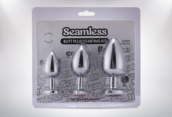 Super Kit! 3 Plug Anal Metlico con Diferentes