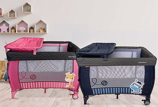 Cuna Bebe Con Mudador y Pañalera color a elección 