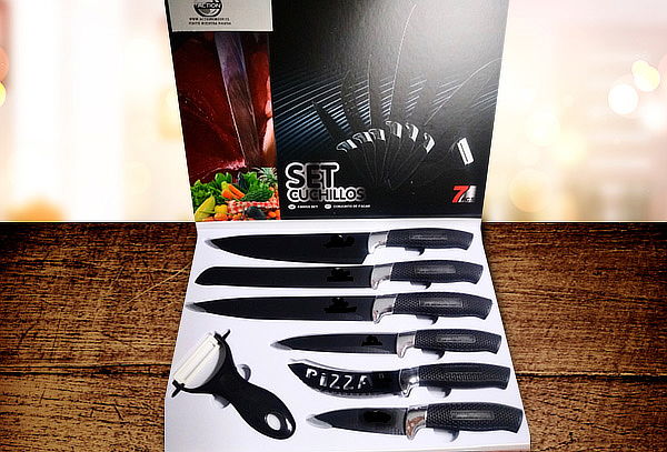 Set de Cuchillos Cerámico Acero Inoxidable 7 Piezas