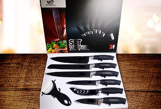 Set de Cuchillos Cerámico Acero Inoxidable 7 Piezas