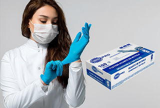 10 Cajas de Guantes Nitrilo Azul Medidas a elección