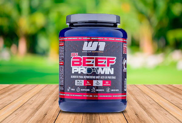 Proteína de carne Beef Pro Win sabor Chocolate 1 kg.