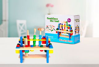 Set Herramientas De Madera Juego Didáctico Niños