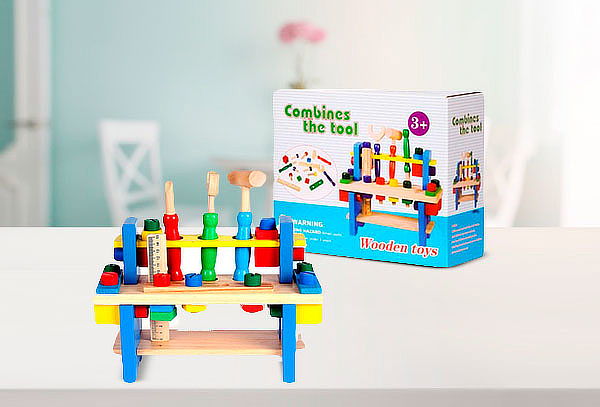 Set Herramientas De Madera Juego Didáctico Niños