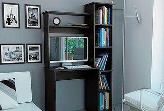 Escritorio Office 6, Color Wengue (Negro).
