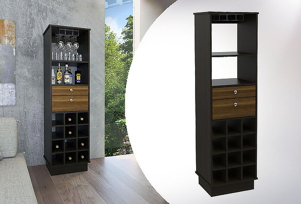 Bar TuHome modelo Classic color caramelo-wengue