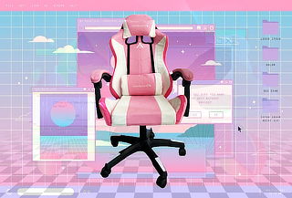 Silla Gamer RGB con luces led y masajeador lumbar 