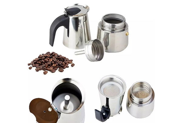 ¡100% Libre de Aluminio! Cafetera Acero Inoxidable