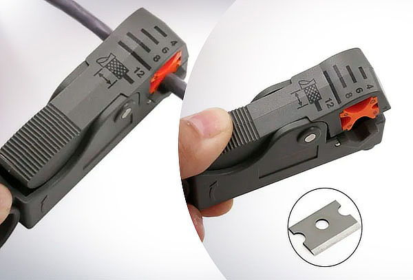 Corta Cables Ajustable Doble Cuchilla Coaxial Multifunción