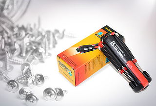 Desatornillador 8 en 1 con linterna LED