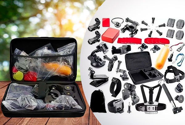 Kit 51 Maleta GoPro Accesorios para Cámara Deportiva