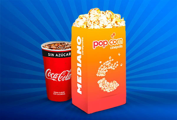 Combo Mediano CineHoyts: Pop Mediano + Bebida Mediana