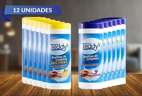 Pack 12 de toallitas Húmedas MultipropósitoTeddy 