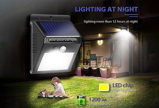 Foco Solar Led Con Sensor De Movimiento Para Exterior