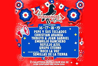 FIESTAS PATRIAS! Entrada Fonda Oficial Pura Sangre Buin
