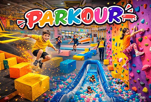 Entrada general  60 o 120 minutos de lunes a domingo Parkour
